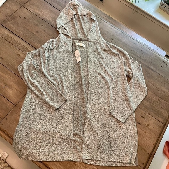 𝅺nwt Lou & Grey for LOFT hooded open cardigan - Picture 3 of 9